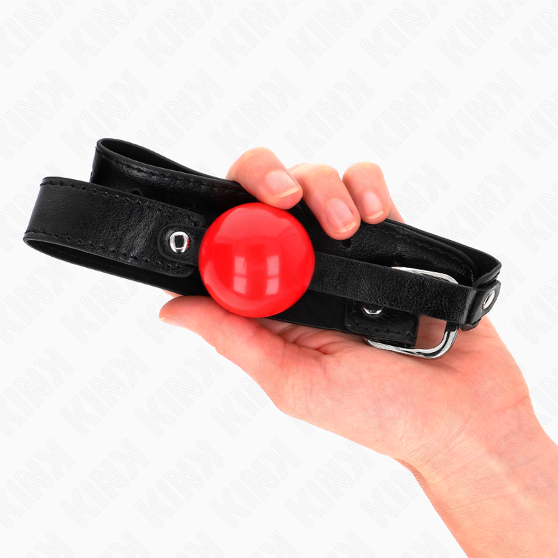 KINK Bola TPE Macia Gag Ajustável de 4 CM, ideal para jogos BDSM de submissão e controlo.