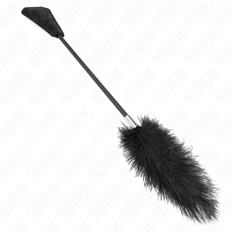 Kink - Juguete de cosquillas de plumas de avestruz con paleta de encaje 56 cm