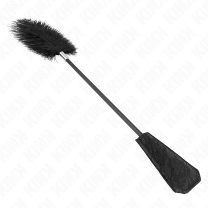 Kink - Juguete de cosquillas de plumas de avestruz con paleta de encaje 56 cm