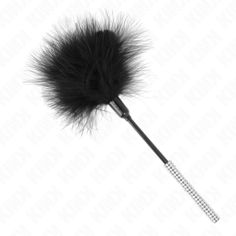 KINK - PLUMAS PARA HACER COSQUILLAS CON MANGO DE DIAMANTES 27 CM