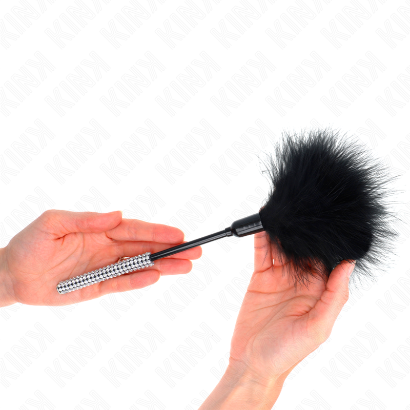 KINK - PLUMAS PARA HACER COSQUILLAS CON MANGO DE DIAMANTES 27 CM