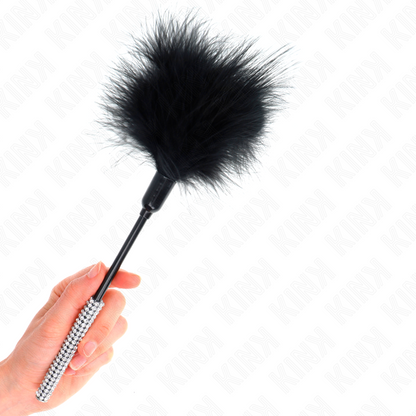 KINK - PLUMAS PARA HACER COSQUILLAS CON MANGO DE DIAMANTES 27 CM