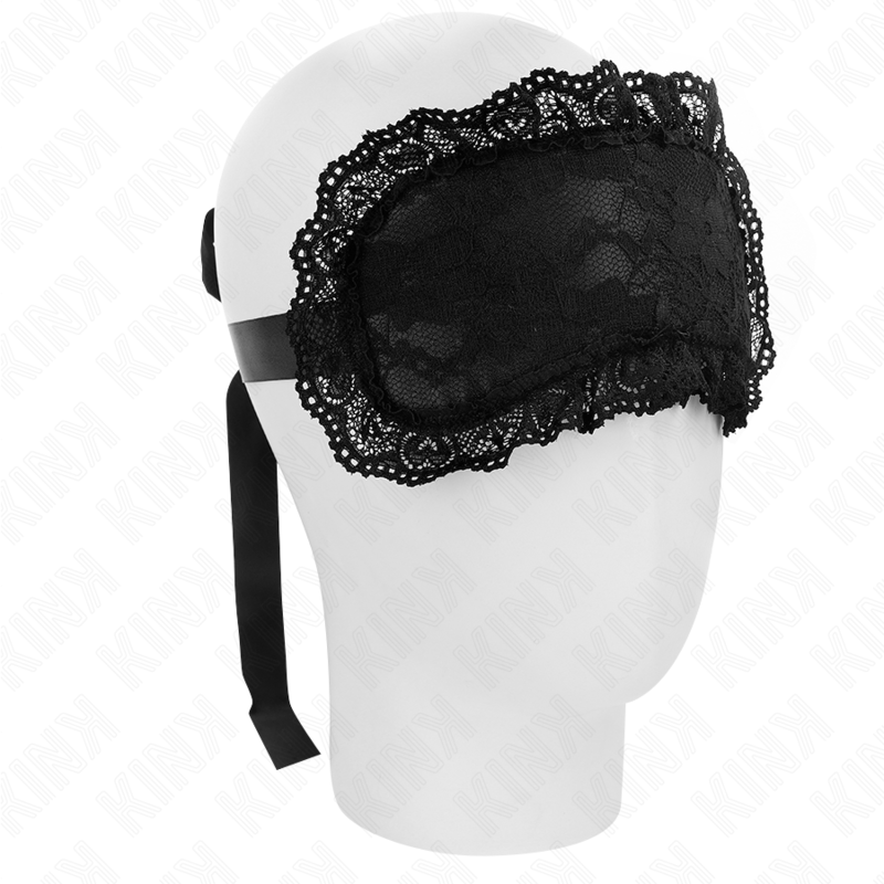 Close-up da Bandagem de Renda KINK Modelo 1, destacando a textura da renda preta e o seu design elegante para BDSM.