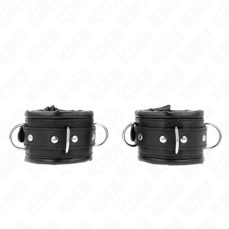 KINK - MUÑECA PESADA CON FORRO DE CUERO NEGRO AJUSTABLE 20-30 CM X 6 CM