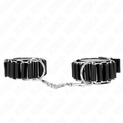 Restricciones de Muñeca Delgadas Abisagradas Negras Ajustables 16-22cm