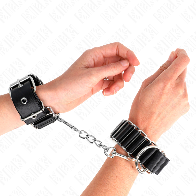 Restricciones de Muñeca Delgadas Abisagradas Negras Ajustables 16-22cm
