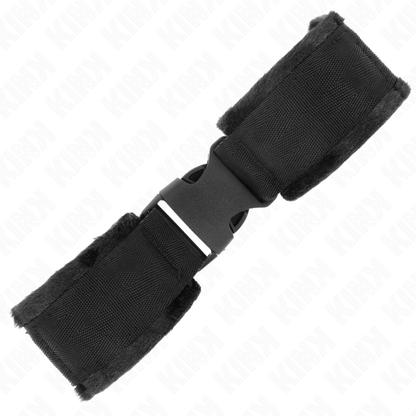 Retenciones de Muñeca Nailon Hook&Loop Rojo-Negro Ajustables 25-35cm