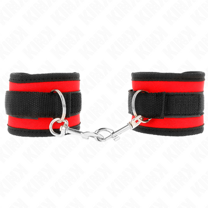 Esposas de Muñeca Nylon Ajustables Rojo-Negro