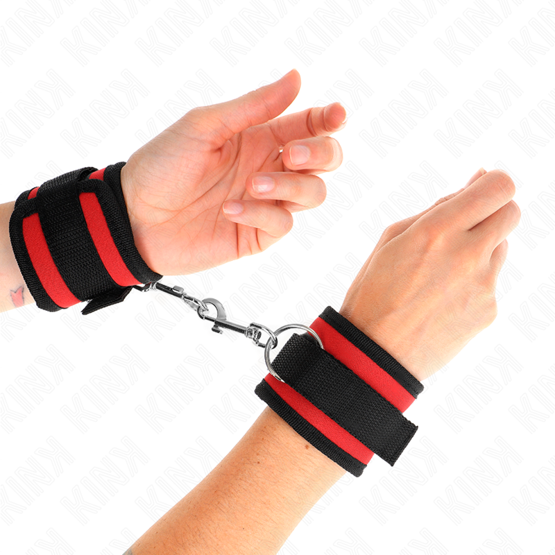 Esposas de Muñeca Nylon Ajustables Rojo-Negro