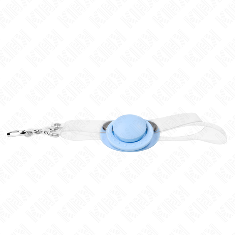 KINK Mordaça Chupeta Ajustável Azul Claro para BDSM
