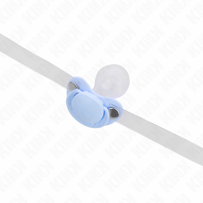 KINK Mordaça Chupeta Ajustável Azul Claro para BDSM