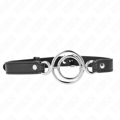 KINK GAG com Múltiplos O-Rings 5cm Preto, um acessório BDSM essencial para submissão e controlo.