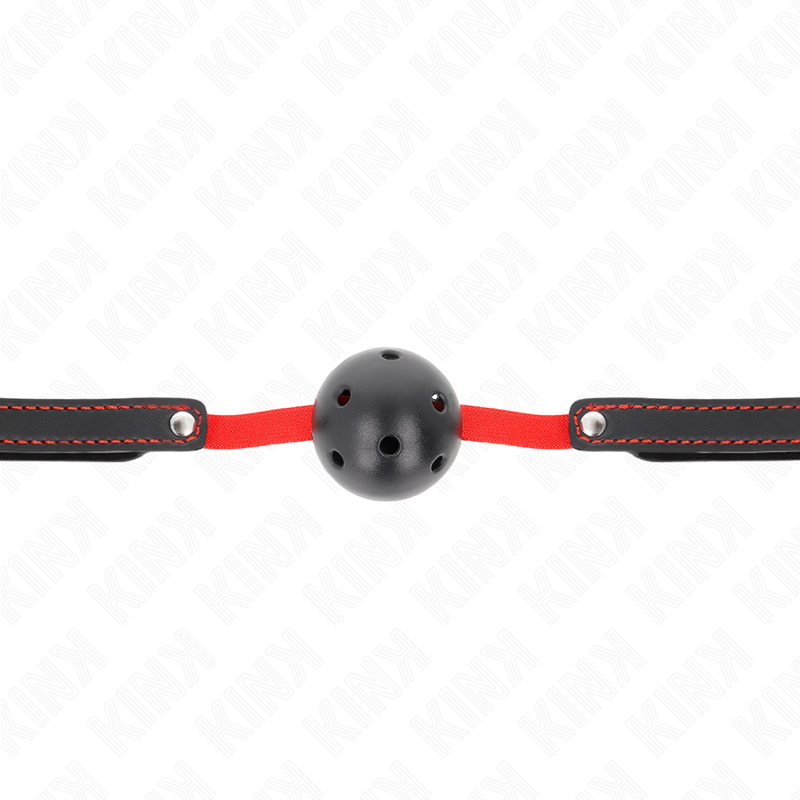 Mordaça Boca Dura Oca KINK com Cinto Elástico 4,5 CM para BDSM