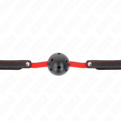 Mordaça Boca Dura Oca KINK com Cinto Elástico 4,5 CM para BDSM