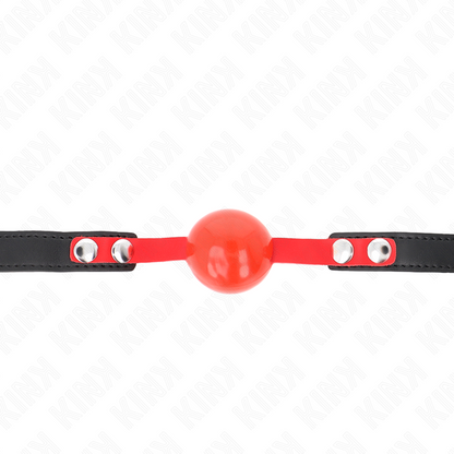 Mordaça de bola KINK TPE Macia 4 CM ajustável para experiências BDSM.
