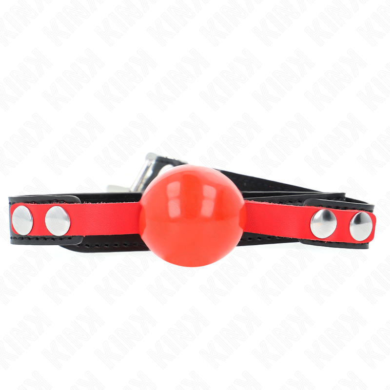 Mordaça de bola KINK TPE Macia 4 CM ajustável para experiências BDSM.