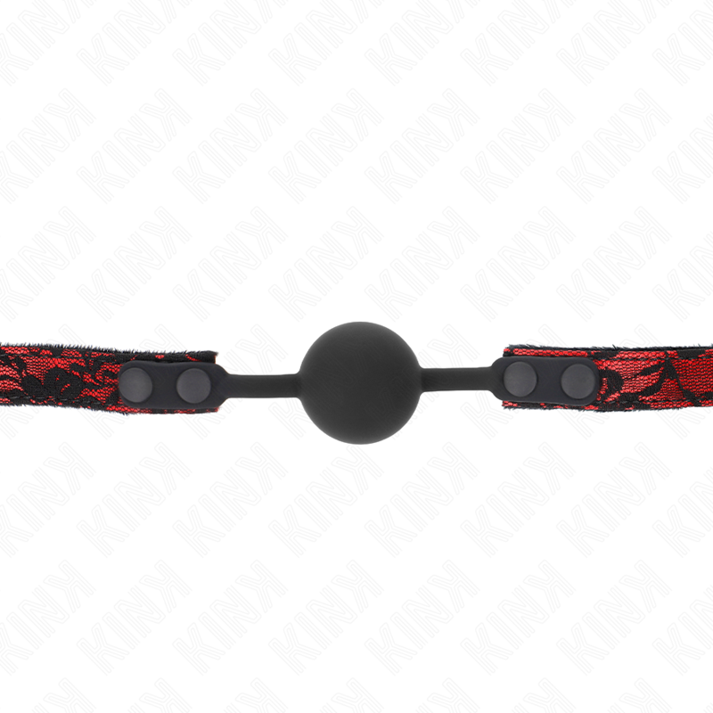 Mordaça Bola Silicone Scandal KINK 4cm para controlo e submissão BDSM, mostrando o design e material.