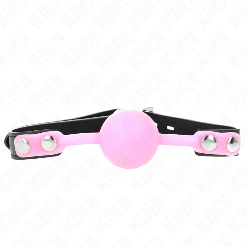 KINK Mordaça de Bola Silicone Luminosa 4 CM com tira ajustável, ideal para jogos BDSM.