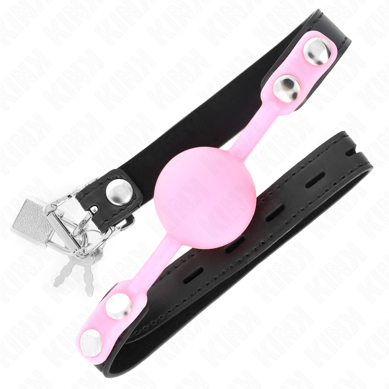 KINK Mordaça de Bola Silicone Luminosa 4 CM com tira ajustável, ideal para jogos BDSM.