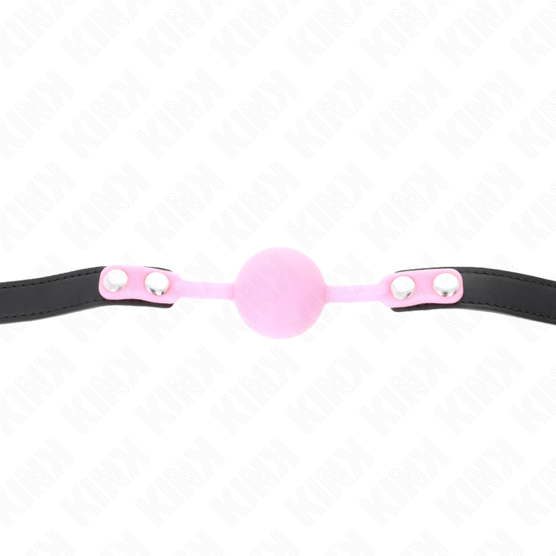KINK Mordaça de Bola Silicone Luminosa 4 CM com tira ajustável, ideal para jogos BDSM.