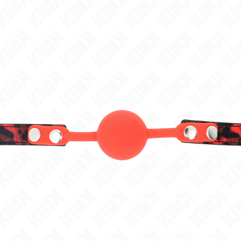 KINK Mordaça Bola Silicone 4 CM com Fechadura, ideal para jogos BDSM.