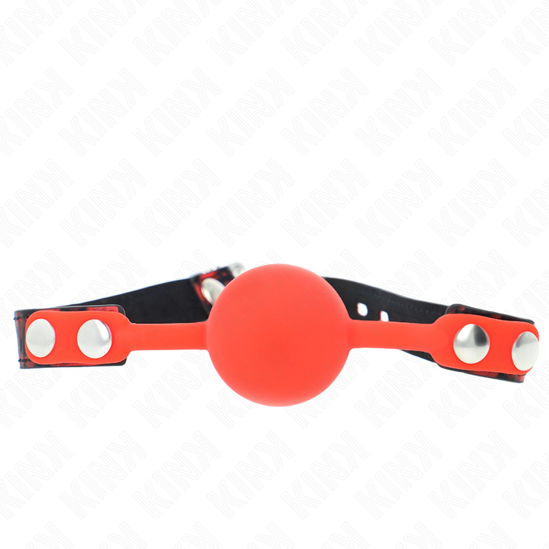 KINK Mordaça Bola Silicone 4 CM com Fechadura, ideal para jogos BDSM.
