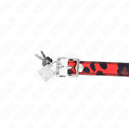 KINK Mordaça Bola Silicone 4 CM com Fechadura, ideal para jogos BDSM.