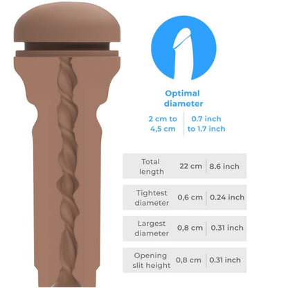 KIIROO - FEEL STROKER TRASERO EXTRA APRETADO MARRÓN MEDIO