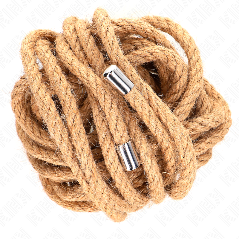 KINK Corda de Cânhamo 5 Metros com Cabeça de Metal para BDSM e Bondage.