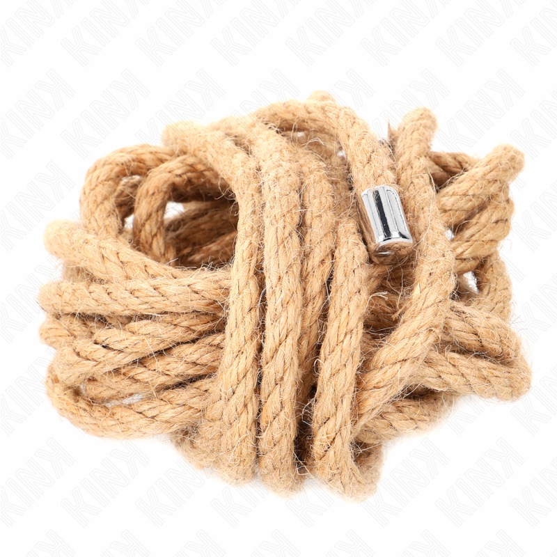 KINK Corda de Cânhamo 5 Metros com Cabeça de Metal para BDSM e Bondage.