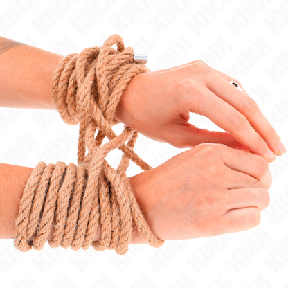 Corda de Cânhamo KINK 10 Metros com Cabeça de Metal para Bondage e Shibari