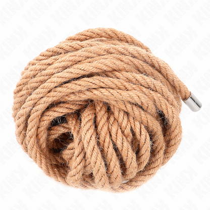 Corda de Cânhamo KINK 10 Metros com Cabeça de Metal para Bondage e Shibari