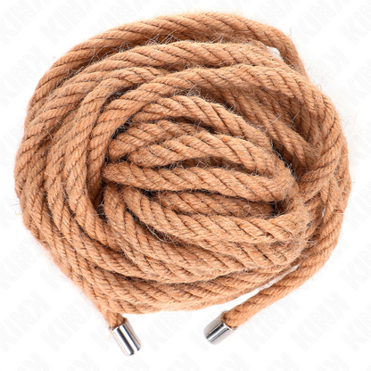 Corda de Cânhamo KINK 10 Metros com Cabeça de Metal para Bondage e Shibari
