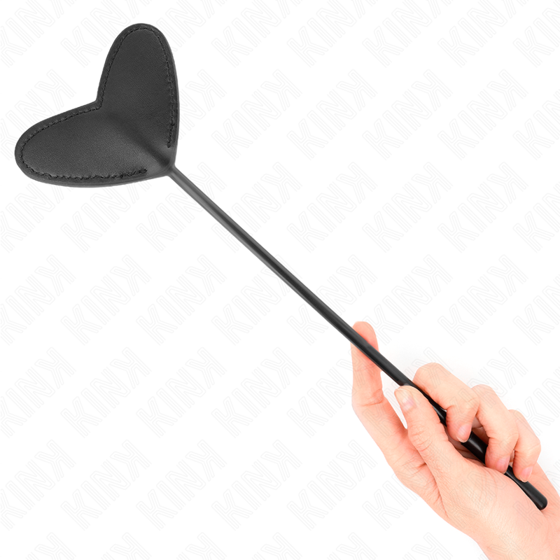 KINK Paleta BDSM Formato Coração Preto 33x10cm para exploração de prazer