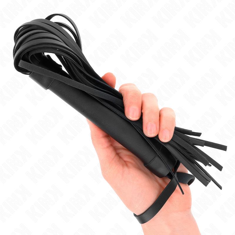 KINK Chicote Estilo Neoprene 48,5 CM, ideal para BDSM e jogos de impacto.