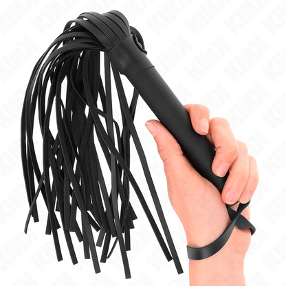 KINK Chicote Estilo Neoprene 48,5 CM, ideal para BDSM e jogos de impacto.