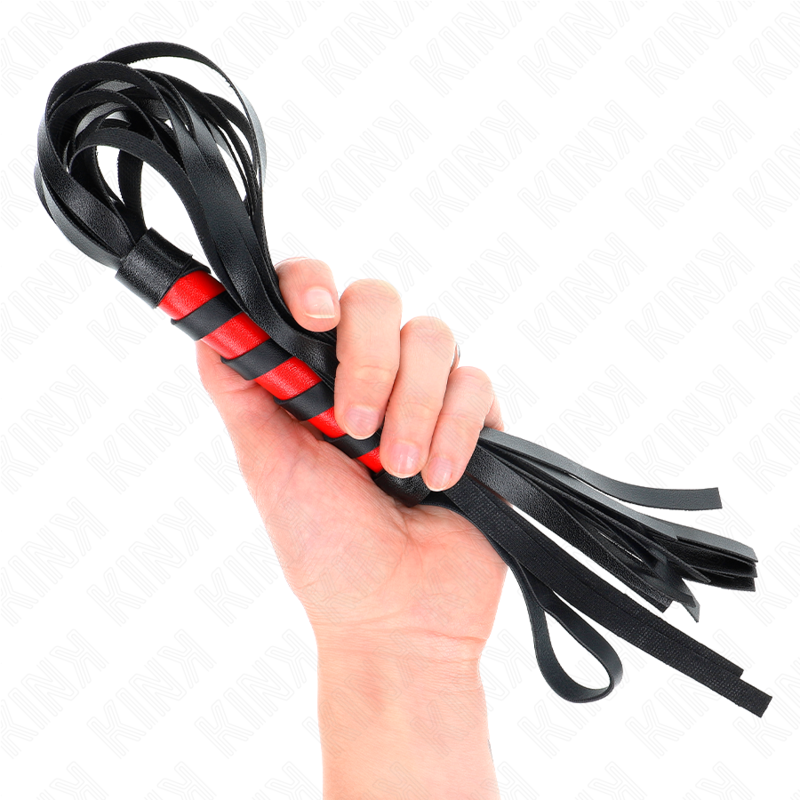 KINK Chicote Cabo Curto BDSM 45 cm, detalhe do design e material