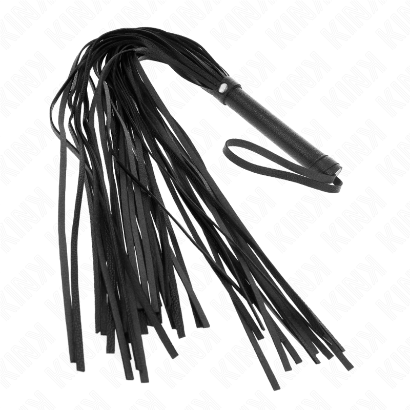 KINK Chicote de PVC Macio Preto 70 CM, ideal para experiências BDSM e brincadeiras sensoriais