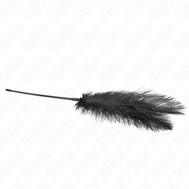 Espanador de penas de avestruz KINK 19 CM para estimulação sensual e jogos BDSM.