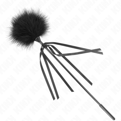 KINK Penas de Cócegas Eróticas com Laço 35 CM para estimulação sensorial suave.