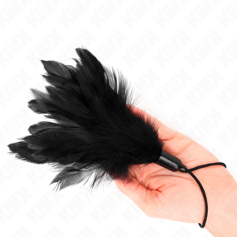 KINK - PLUMAS PARA HACER COSQUILLAS CON MANGO DE CUERDA, BASE DE PLÁSTICO, 15 CM