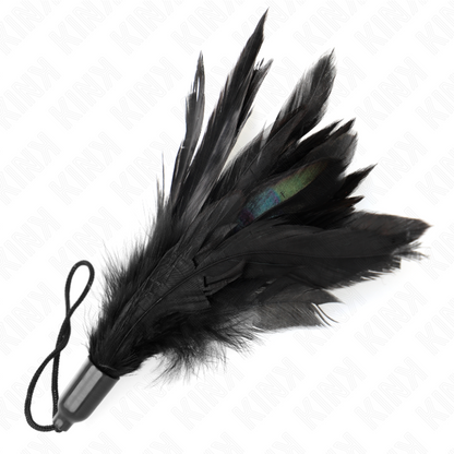 KINK - PLUMAS PARA HACER COSQUILLAS CON MANGO DE CUERDA, BASE DE PLÁSTICO, 15 CM