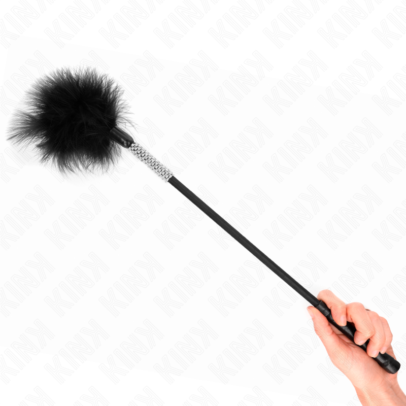 KINK Penas de Cócegas com Cabo de Strass 50 CM para jogos sensoriais BDSM