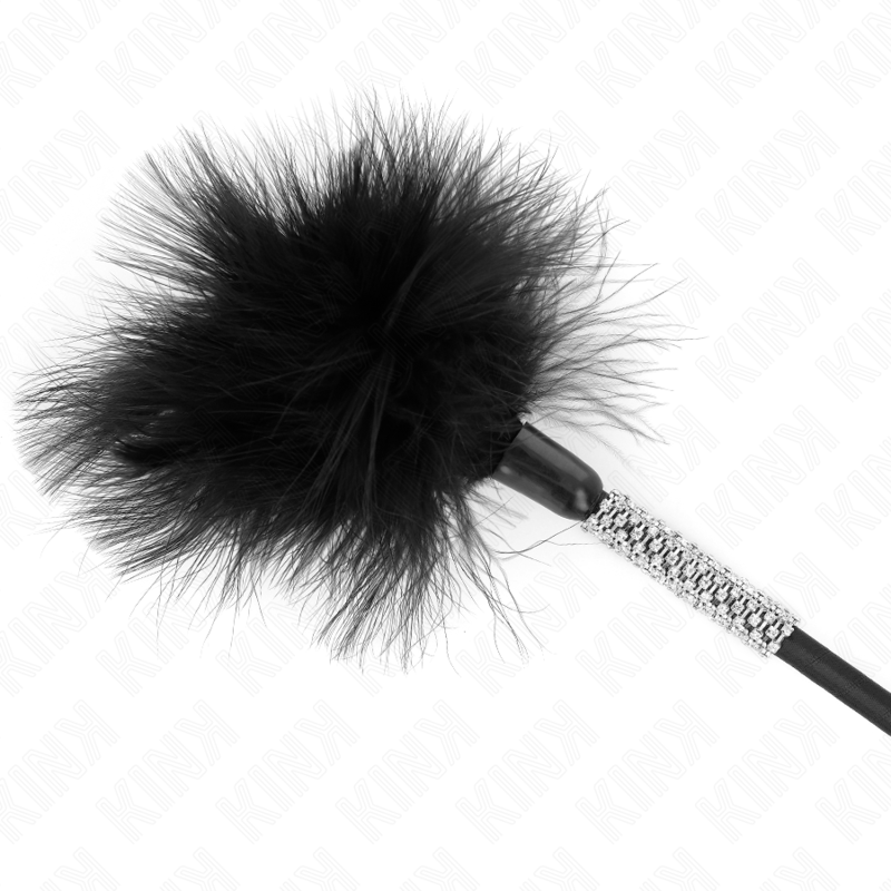 KINK Penas de Cócegas com Cabo de Strass 50 CM para jogos sensoriais BDSM