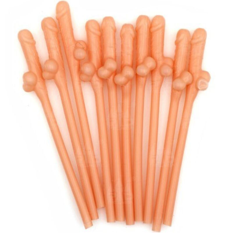 Pajitas en Forma de Pene - Pack de 10