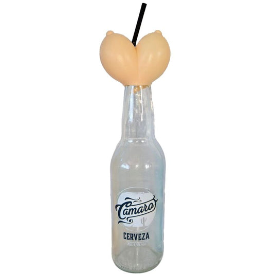 Tapa Decorativa con Forma de Pecho para Botella de Vidrio 360ml