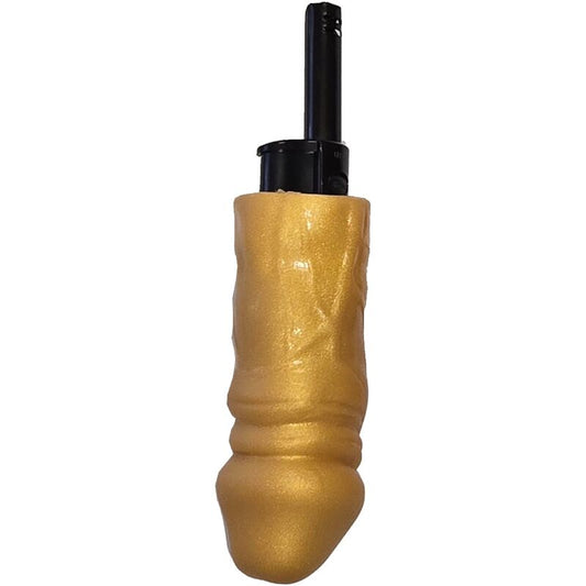 Encendedor Divertido con Forma de Pene Dorado Recargable