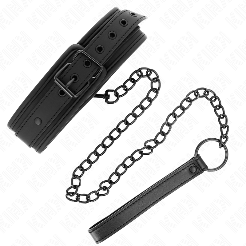 KINK Colar de Neoprene Bondage Modelo 1 com Cinto Ajustável, ideal para experiências BDSM.