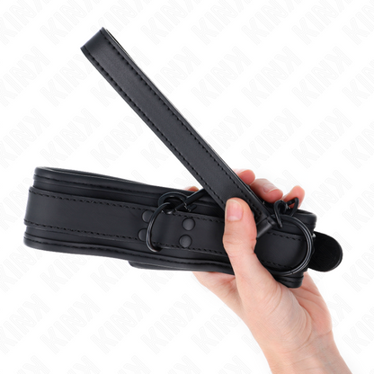 KINK Colar de Neoprene Bondage Modelo 1 com Cinto Ajustável, ideal para experiências BDSM.