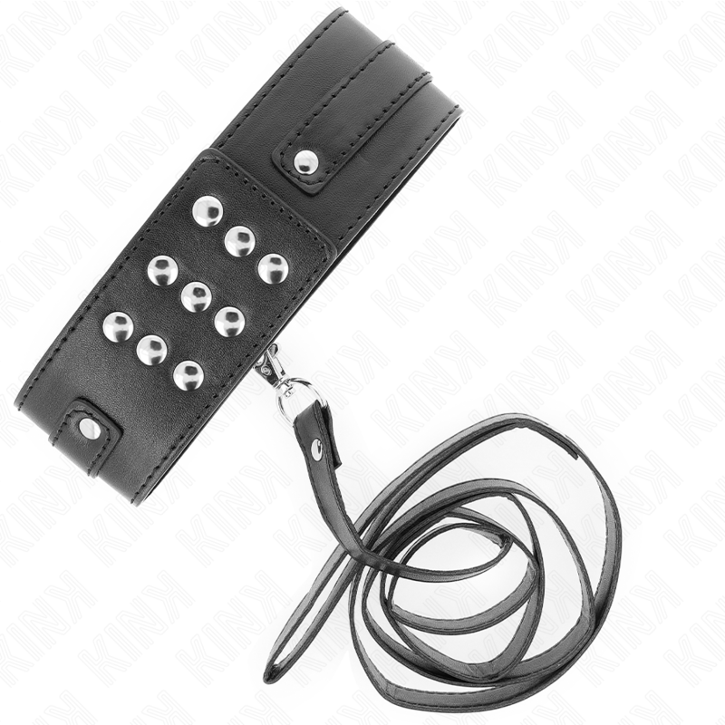 Colar KINK com cinto para BDSM, ajustável e elegante.